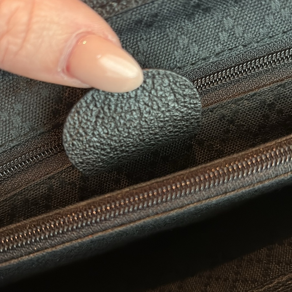 Black Suede Handbag with Bamboo Handles - Picture 9 of 16